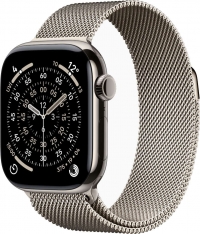 Apple Watch Series 11 Cellular 42mm Titanyum Kasa ve Milano Loop resim