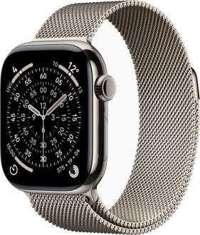 Apple Watch Series 11 Cellular 46mm Titanium Case ve Milano Loop Smartwatch