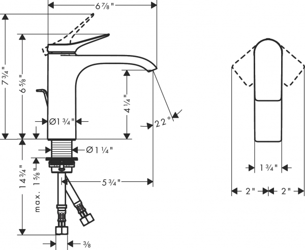 Hansgrohe Vivenis 75020001 Lavabo Bataryası