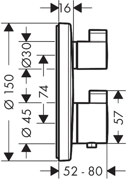 Hansgrohe Ecostat S 15758000 Duş Bataryası