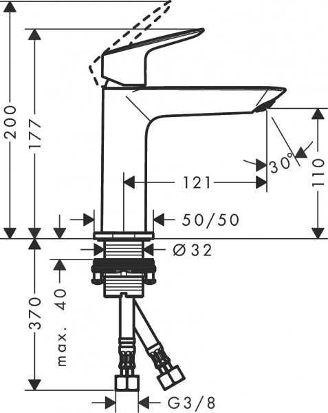 Hansgrohe Logis 110 71253670 Lavabo Bataryası