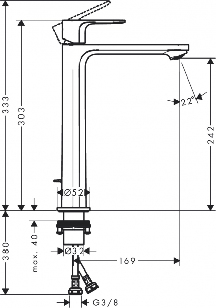 Hansgrohe Rebris S 72590670 Lavabo Bataryası