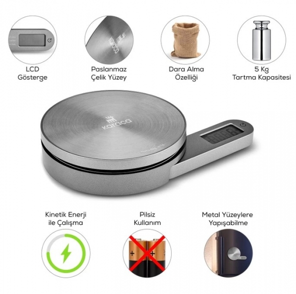 Karaca Gastro Scale 1003 Self Power Mutfak Terazisi