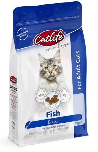 Catlife Balıklı yetişkin 1 kg Kedi Maması