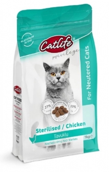 Catlife Tavuklu Kısırlaştırılmış Yetişkin 1 kg Kedi Maması