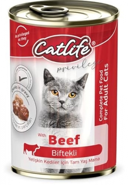 Catlife Biftekli yetişkin 400 gr Kedi Maması