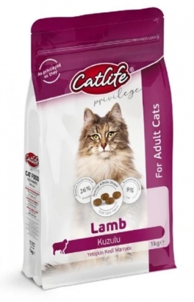 Catlife Kuzu Etli Yetişkin 1 kg Kedi Maması