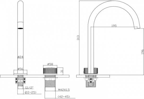 Newarc Step 2 900528 Lavabo Bataryası