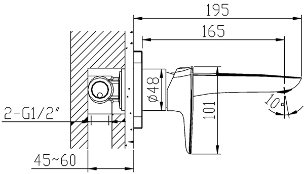 Newarc Life 981571B Lavabo Bataryası