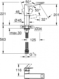 Grohe Allure Brilliant 24345000 Lavabo Bataryası