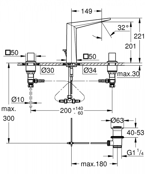 Grohe Allure Brilliant 20627AL0 Lavabo Bataryası