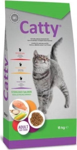 Catty Somonlu Kısırlaştırılmış Yetişkin 15 kg Kedi Maması