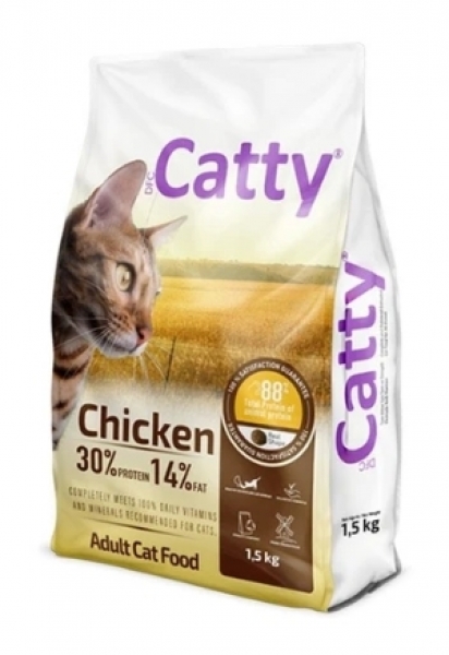 Catty Yetişkin Tavuklu 1.5 kg Kedi Maması