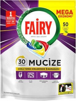 Fairy Hepsi Bir Arada Mucize Bulaşık Makinesi Deterjanı 50 Adet