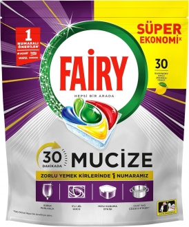 Fairy Hepsi Bir Arada Mucize Bulaşık Makinesi Deterjanı 30 Adet