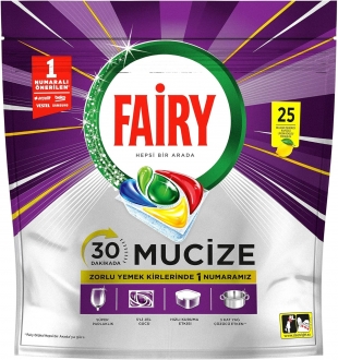 Fairy Hepsi Bir Arada Mucize Bulaşık Makinesi Deterjanı 25 Adet