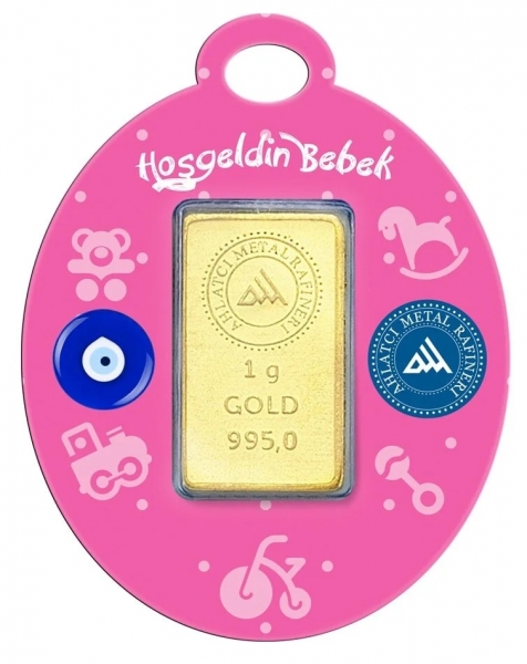 Ahlatcı 24 Ayar 1 Gram Altın Kız Bebek