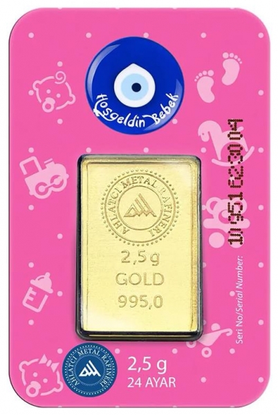 Ahlatcı 24 Ayar 2.5 Gram Altın Kız Bebek