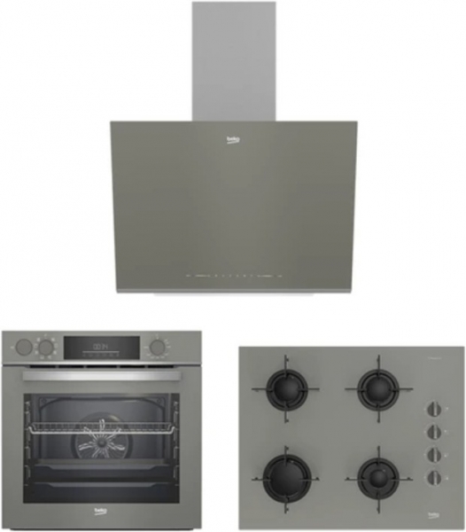 Beko Manhattan Gri 3’Lü Ankastre Set BOCD T 6510 EG + BFC 432 G + BDE 6041 G