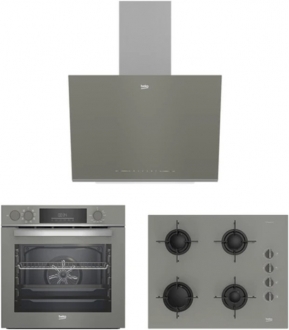 Beko Manhattan Gri 3’Lü Ankastre Set BOCD T 6510 EG + BFC 432 G + BDE 6041 G