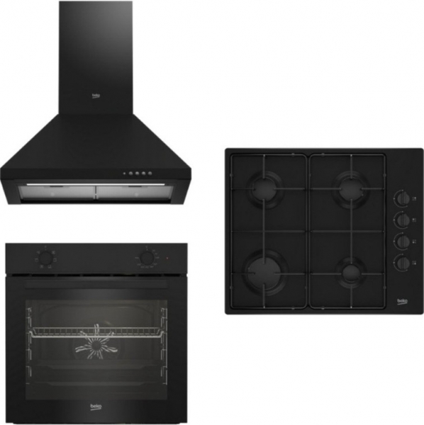 Beko Siyah Ankastre Set BOMD D 6110 ES + BFM 310 S + ADP 61420 S