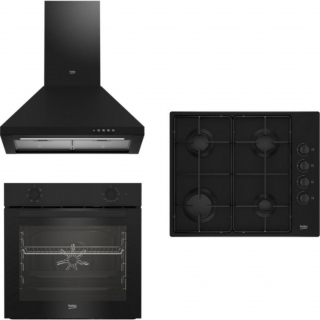 Beko Siyah Ankastre Set BOMD D 6110 ES + BFM 310 S + ADP 61420 S
