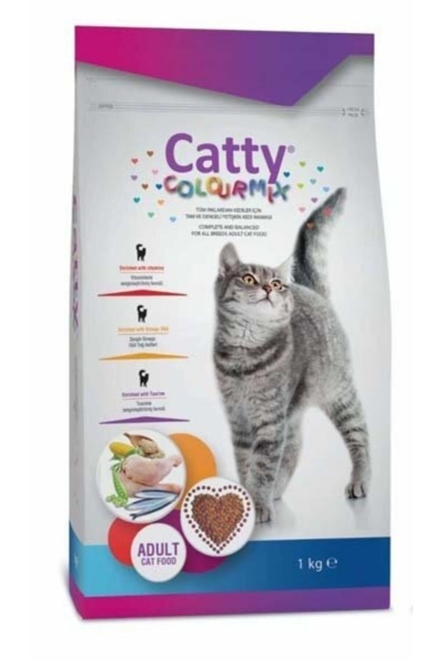 Catty Color Mix Yetişkin 1 kg Kedi Maması