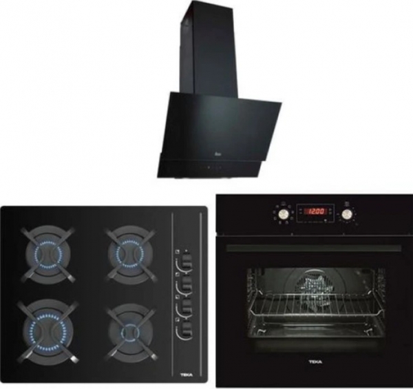 Teka Siyah Ankastre Set GBC 64002 BK + HAK 629 BK + TVT 60.1