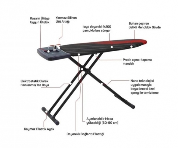 Devecioğlu Harbinger MM162 Apexboard Ütü Masası