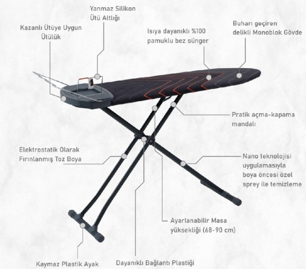 Devecioğlu Harbinger Strongboard Mm149 Ütü Masası