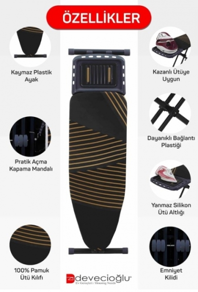 Devecioğlu Harbinger MM142 İnovaBoard Ütü Masası