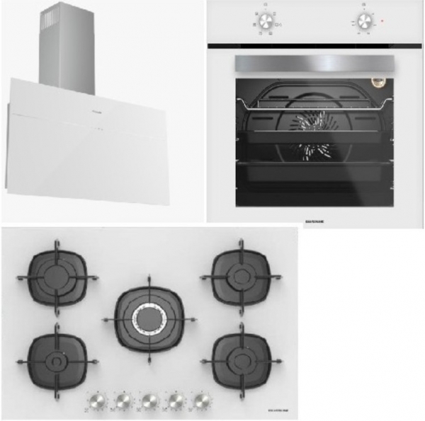 Silverline Beyaz Ankastre Set CS5622W01 + BO6501W01 + 3364 Link Flat