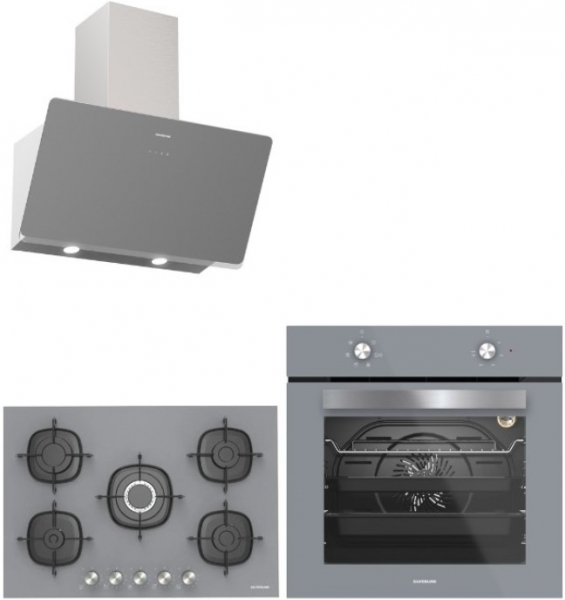 Silverline Gri Ankastre Set CS5622S01 + BO6501S01 + 3457 Soho