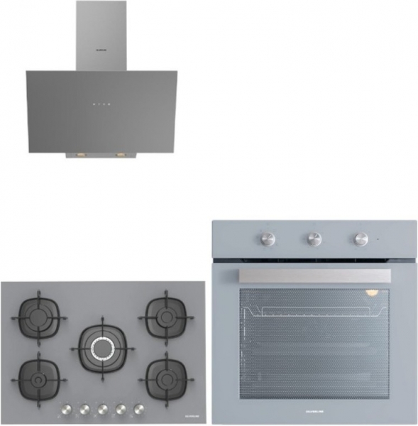 Silverline Gri Ankastre Set CS5622S01 + BO6503S01 + 3481