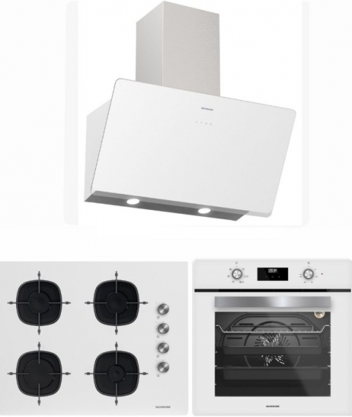 Silverline Beyaz Ankastre Set CS5700E7W01 + BO6502W02 + 3457 Soho