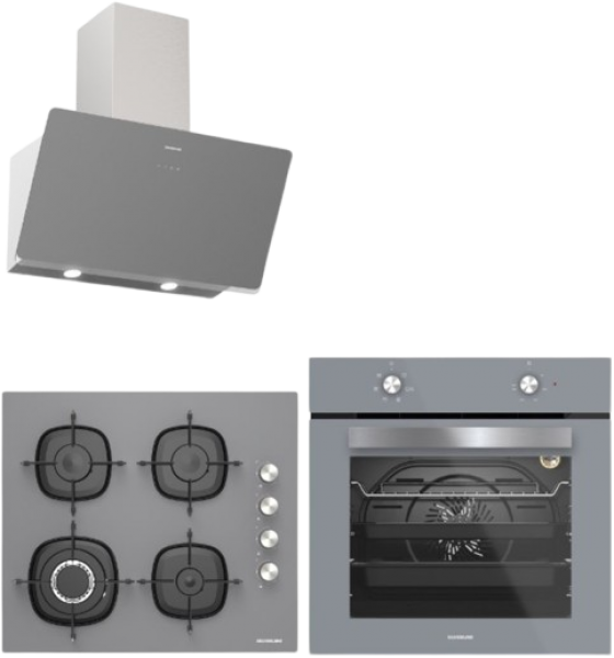 Silverline Gri Ankastre Set CS5629S01 + BO6501S01 + 3457 Soho