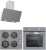 Silverline Gri Ankastre Set CS5629S01 + BO6501S01 + 3457 Soho