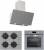 Silverline Gri Ankastre Set CS5700E6S01 + BO6502S02 + 3457 Soho 60