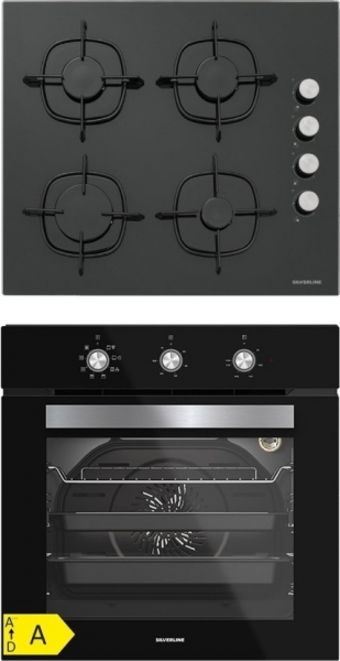 Silverline Siyah 2'li Ankastre Set CS5335B01 + BO6503B01 +