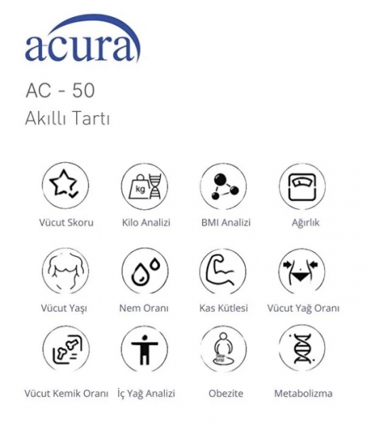 Acura AC-50 Dijital Banyo Tartısı