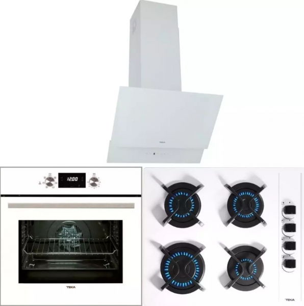 Teka Beyaz Ankastre Set GBC 64002 KBC WH + HAK 625 WH + ATV 60 WH