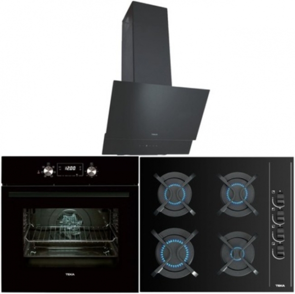 Teka Siyah Ankastre Set GBC 64002 KBC BK + HAK 625 BK + ATV 60