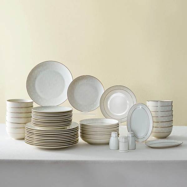 Karaca Elegance Bone Mandarin 53 Parça Yemek Takımı
