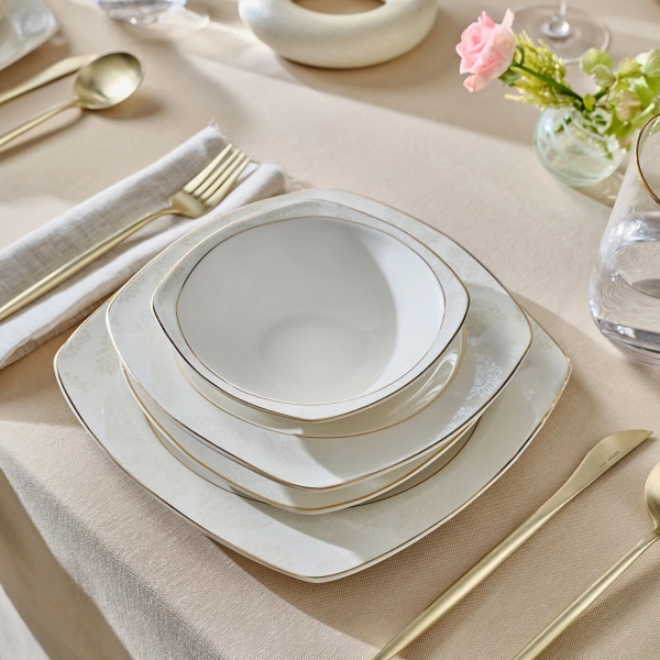 Karaca Elegance Bone Serena 24 Parça Yemek Takımı