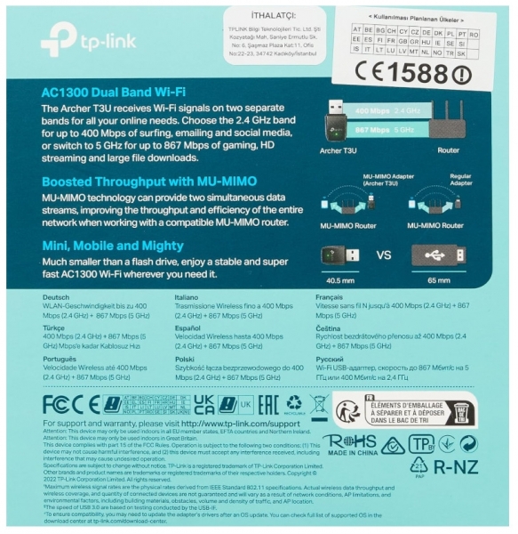 TP-Link Tp-Link Archer T1300U Kablosuz Ağ Adaptörü