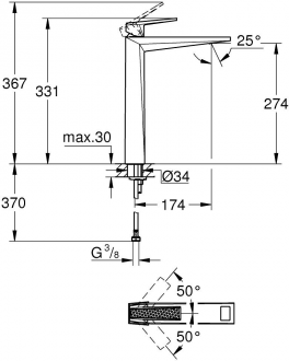 Grohe Allure Brilliant 24417000 Lavabo Bataryası