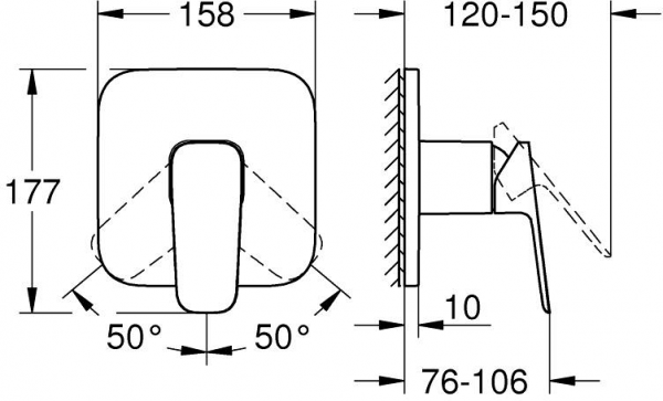 Grohe Cubeo 1017770000 Duş Bataryası