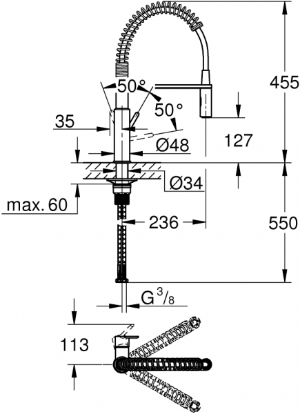 Grohe Get 30361000 Eviye Bataryası