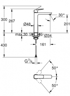 Grohe Cubeo 1017292430 Lavabo Bataryası