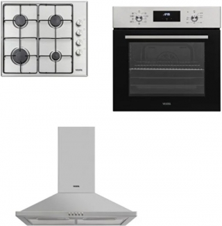 Vestel İnox Ankastre Set AO-6004 YX-DG + AF 7684 YX + AD-6001 X